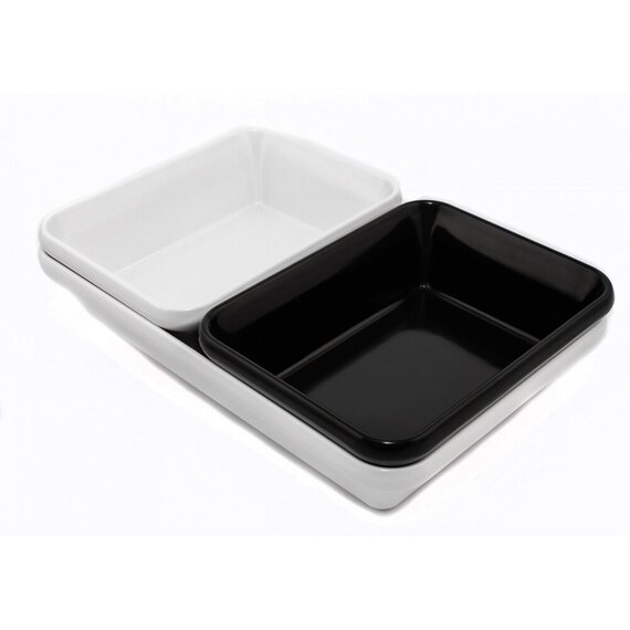 Блюдо для викладання продуктів з меламіну 20×15×5,5 см чорне, зображення 3