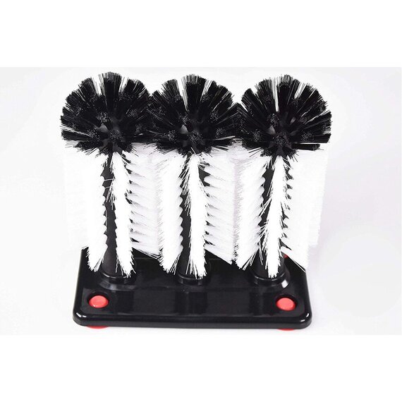 Комерційний йорж для миття високих склянок потрійний 25,5х18,5х8,5 см, зображення 2