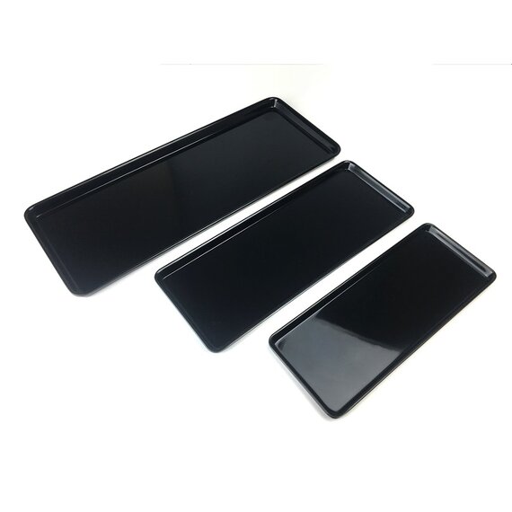 Піднос з меламіну 50×18×1,7 см чорний, зображення 4
