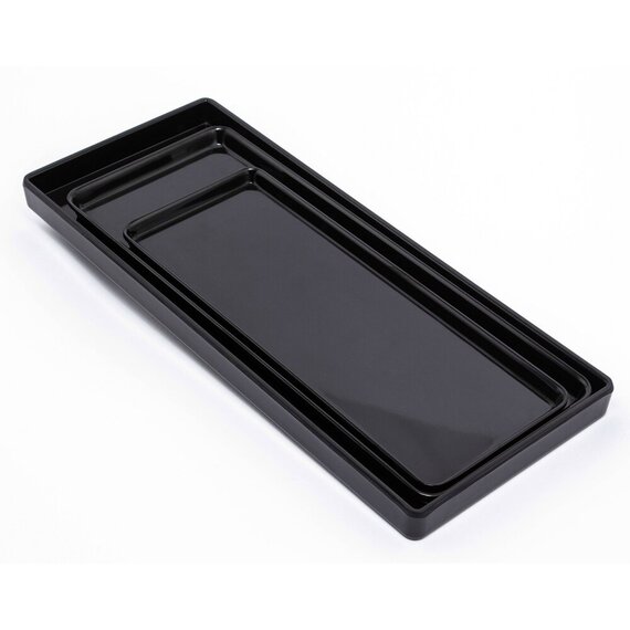 Піднос з меламіну 50×18×1,7 см чорний, зображення 7