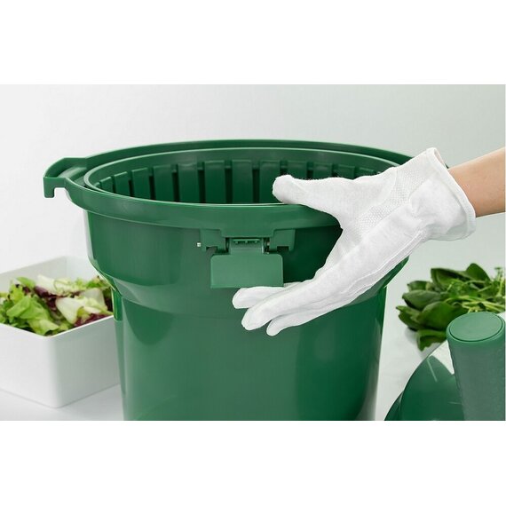 Сушарка для зелені ручна з гальмом зелена 9,5 л, зображення 3 Сушарка для зелені ручна з гальмом зелена 9,5 л, зображення 3