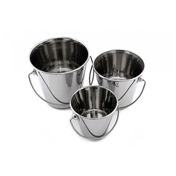 Міні-відерце з ручкою з нержавіючої сталі 550 мл 10 см, зображення 4