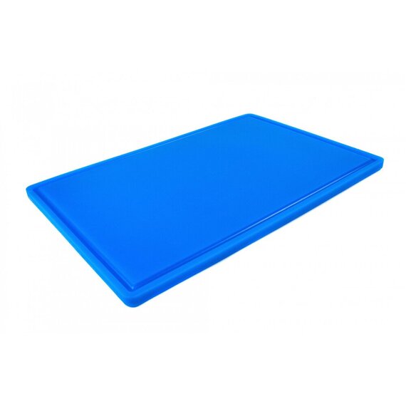 Дошка обробна HDPE з жолобом, 600×400×18 мм, синя, Колір: Синій
