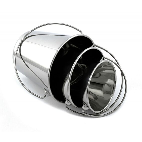 Міні-відерце з ручкою з нержавіючої сталі 550 мл 10 см, зображення 3