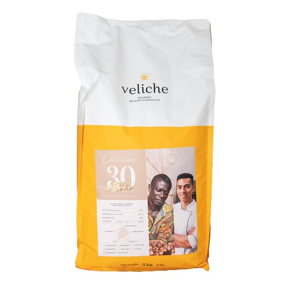 Білий шоколад VELICHE WHITE OBSESSION 30% 1 кг