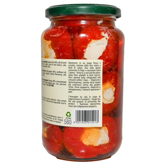 Перчик фаршированный фетой "Peperoncini Ripieni di Formaggio" A Pero 540 г, изображение 4