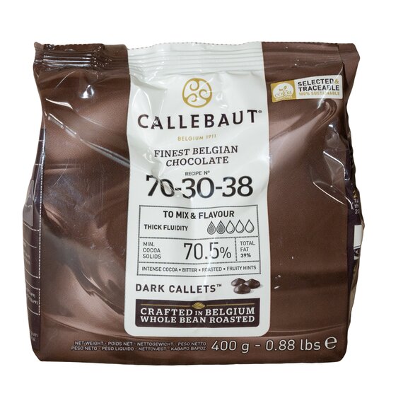 Черный шоколад Callebaut №70-30-38 400 г