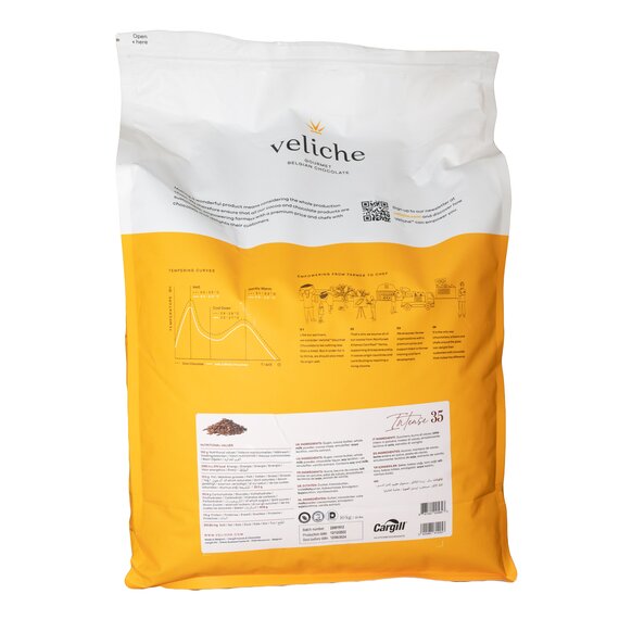 Молочный шоколад VELICHE MILK INTENSE 35% 10 кг, зображення 4