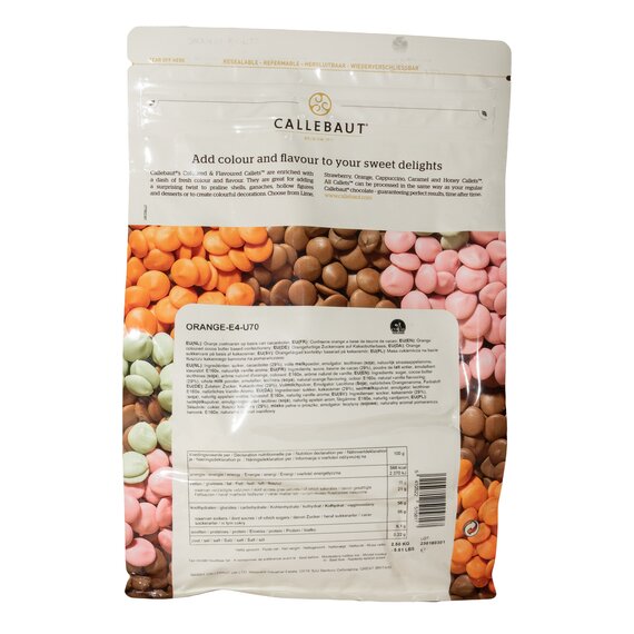Оранжевый шоколад Callebaut Orange со вкусом апельсина 2.5 кг, изображение 4