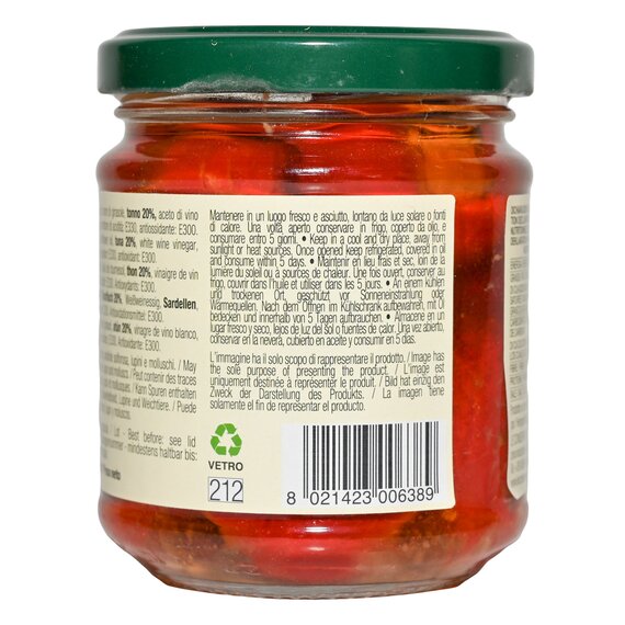 Перчик фаршированный тунцом "Peperoncini Ripieni di Tonno" A Pero 180 г, изображение 3