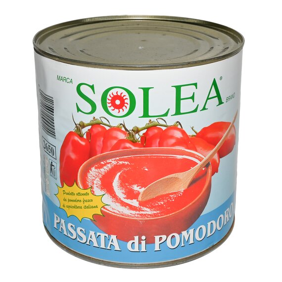Томати очищені перекручені у власному соку SOLEA Pomodori pelati Passata 2.5 кг, зображення 2