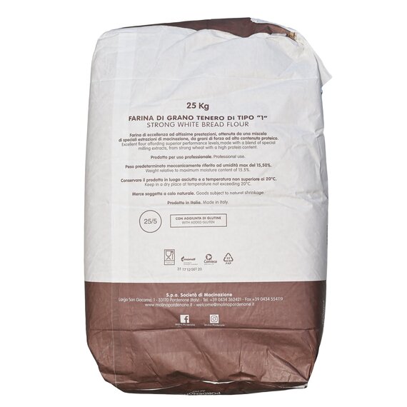 Итальянская мука для Чиабатты Molino di Pordenone LA UNO 25 кг, изображение 2