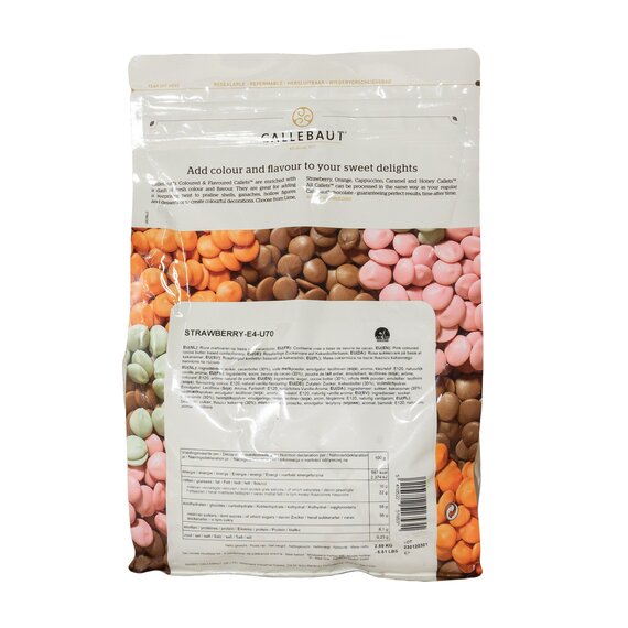 Рожевий шоколад Callebaut Strawberry зі смаком полуниці 2.5 кг, зображення 4 Рожевий шоколад Callebaut Strawberry зі смаком полуниці 2.5 кг, зображення 4