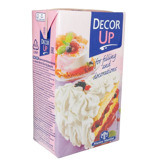 Сливки кондитерские DECOR UP растительные сладкие 27% оптом, ящик 12 л, изображение 2 Сливки кондитерские DECOR UP растительные сладкие 27% оптом, ящик 12 л, изображение 2