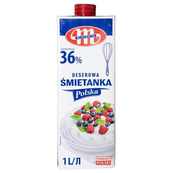 Вершки Smietanka Mlekovita 36% 1 л