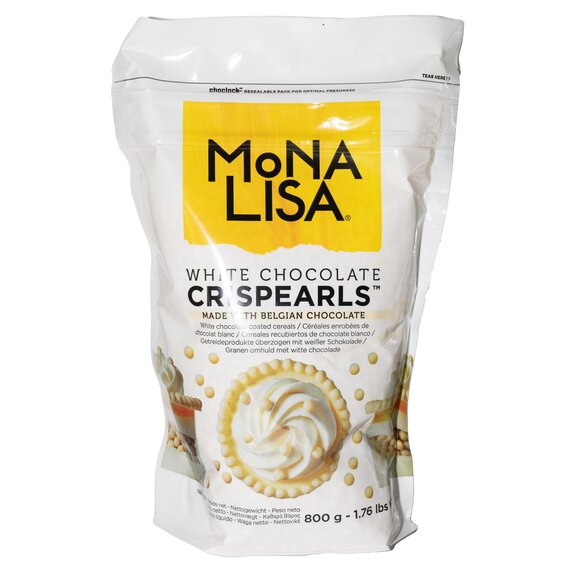 Декор із Білого шоколаду callebaut Mona Lisa Crispearls White 800 г