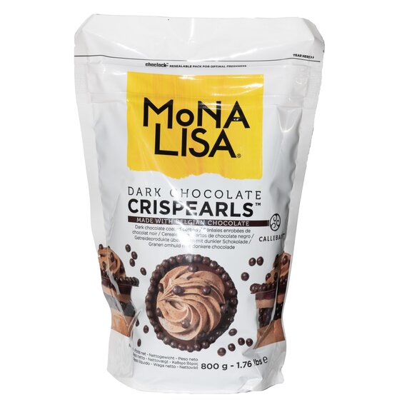 Декор із Чорного шоколаду callebaut Mona Lisa Crispearls Dark 800 г