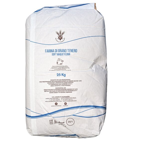Итальянская мука для песочного теста Molino di Pordenone La Frolla 25 кг, изображение 2