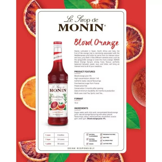 Сироп Monin Красный апельсин 700 мл, изображение 4