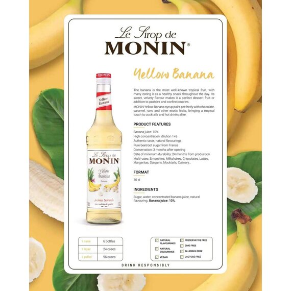 Сироп Monin Банан жовтий 700 мл, зображення 4