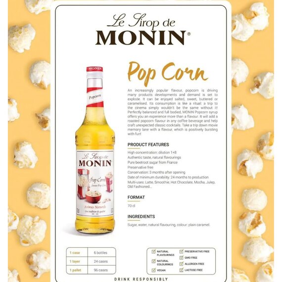 Сироп Monin Попкорн 1 л, зображення 6 Сироп Monin Попкорн 1 л, зображення 6