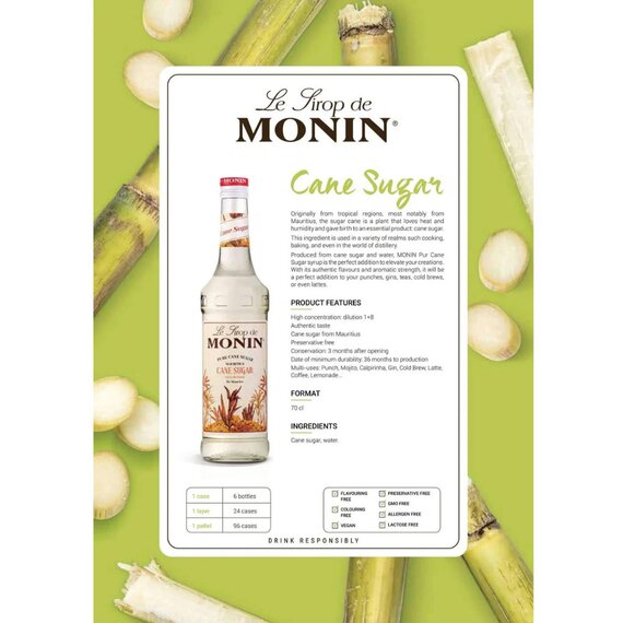 Сироп Monin Тростниковый сахар 700 мл, изображение 5