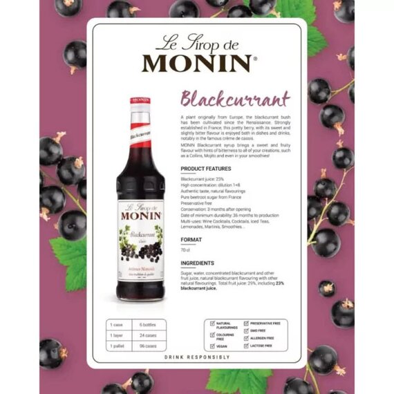 Сироп Monin Черная смородина 1 л, изображение 4