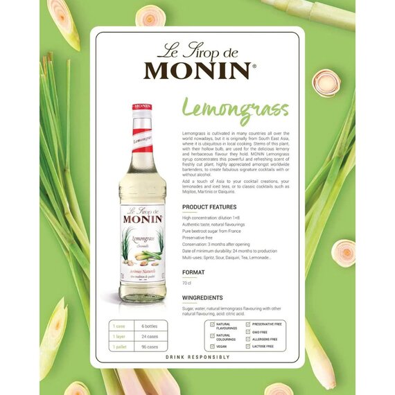 Сироп Monin Лемонграсс 700 мл, изображение 4