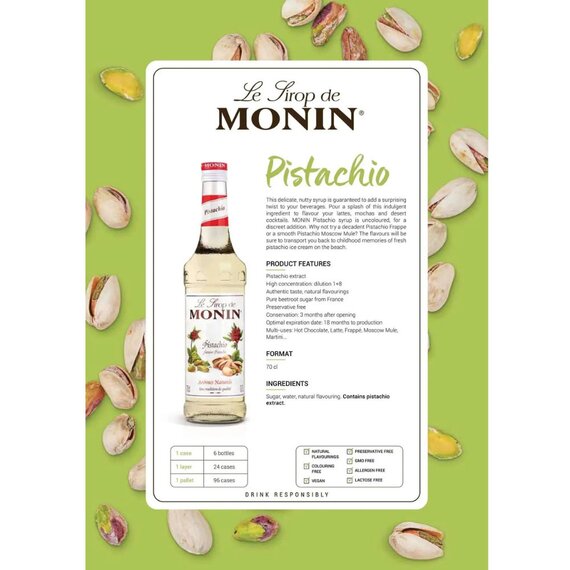 Сироп Monin Фисташка 700 мл, изображение 3