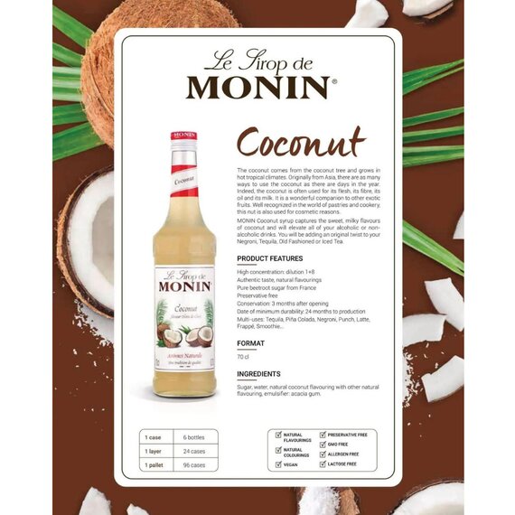 Сироп Monin Кокос 700 мл, изображение 5