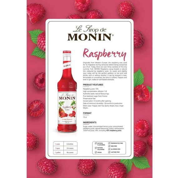Сироп Monin Малина 1 л, зображення 4 Сироп Monin Малина 1 л, зображення 4