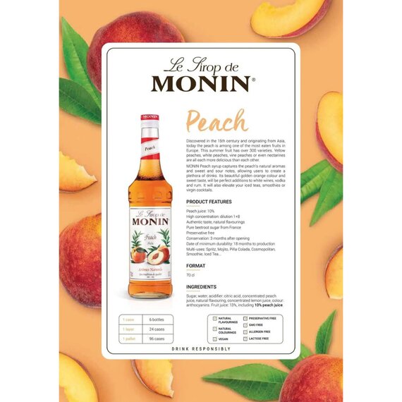 Сироп Monin Персик 700 мл, зображення 2