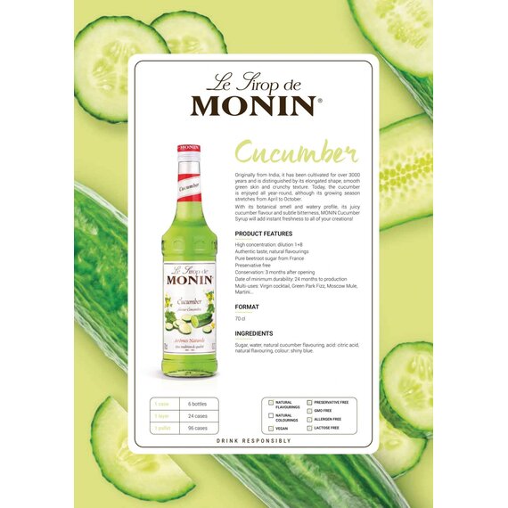 Сироп Monin Огірок 700 мл, зображення 5