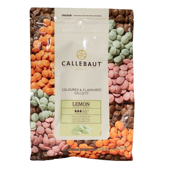 Зелений шоколад Callebaut Lemon зі смаком лимона 500 г