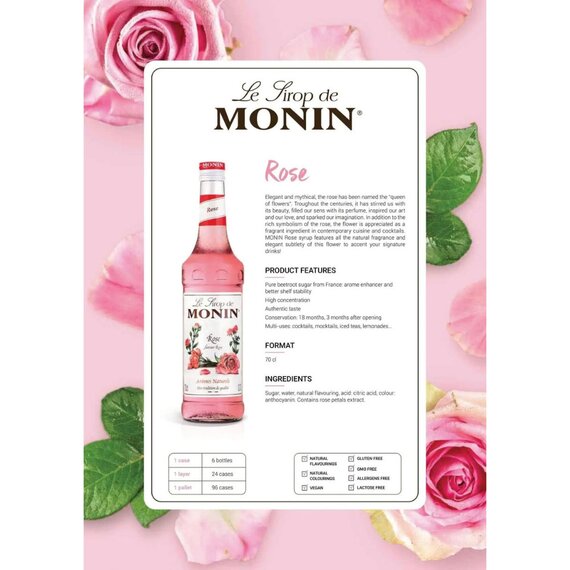 Сироп Monin Роза 700 мл, изображение 4