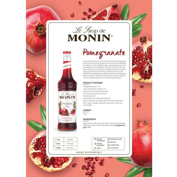 Сироп Monin Гранат 700 мл, изображение 4
