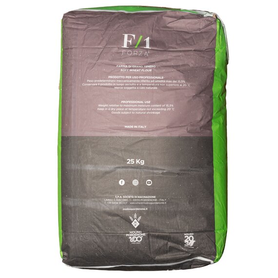 Італійське борошно для чіабати і піци Molino Pordenone F/1 Forza+ м'яких сортів тип 1, 25 кг, зображення 2