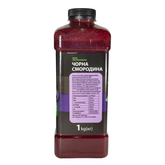 Пастеризованное пюре Fruity Land Черная смородина 1 кг, изображение 2