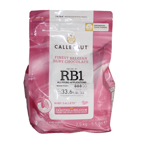 Рубіновий шоколад Callebaut Ruby - RB1 2.5 кг