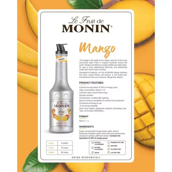 Пюре Monin Манго 1 л, зображення 4