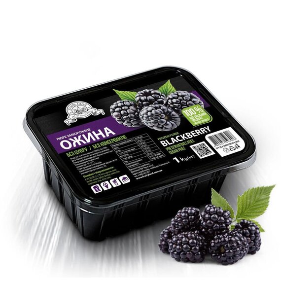 Заморожене пюре Fruity Land Ожина 1 кг