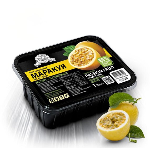 Заморожене пюре Fruity Land Маракуя без кісточки 1 кг