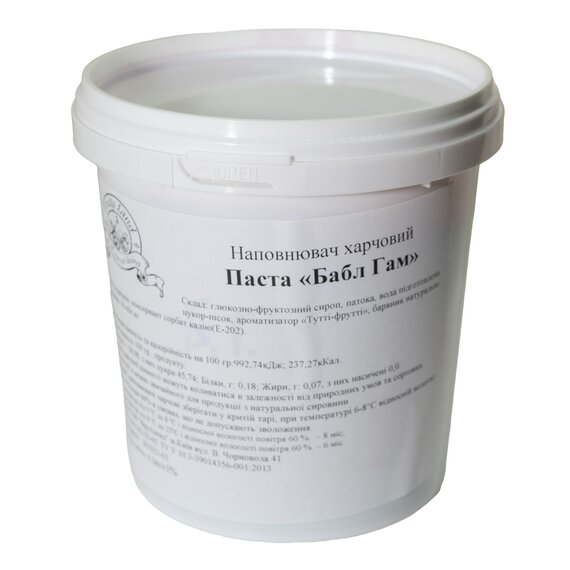 Паста концентрована FruityLand Бабл Гам 500 г, зображення 2 Паста концентрована FruityLand Бабл Гам 500 г, зображення 2