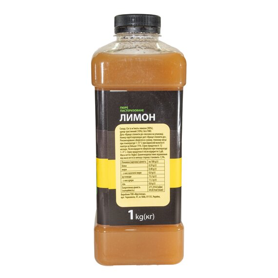 Пастеризоване пюре Fruity Land Лимон 1 кг, зображення 2