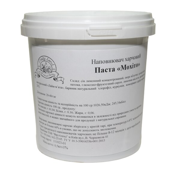 Паста концентрована FruityLand Мохіто 500 г, зображення 3 Паста концентрована FruityLand Мохіто 500 г, зображення 3