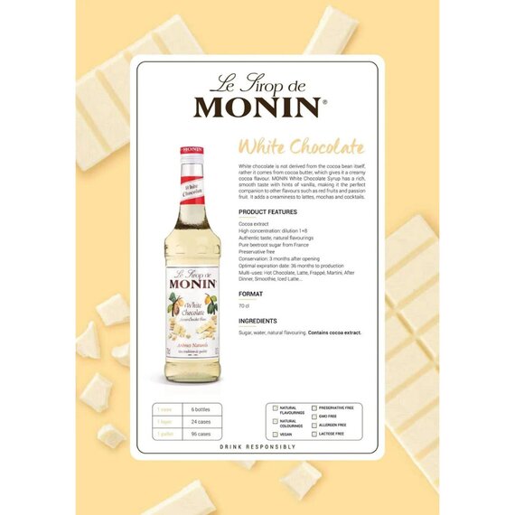 Сироп Monin Белый Шоколад 700 мл, изображение 4
