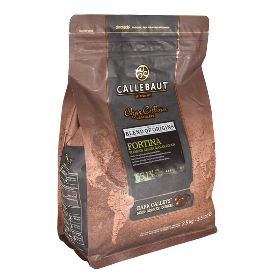 Темний шоколад кувертюр Callebaut Fortina 2,5 кг, Вага: 2.5 кг, зображення 2