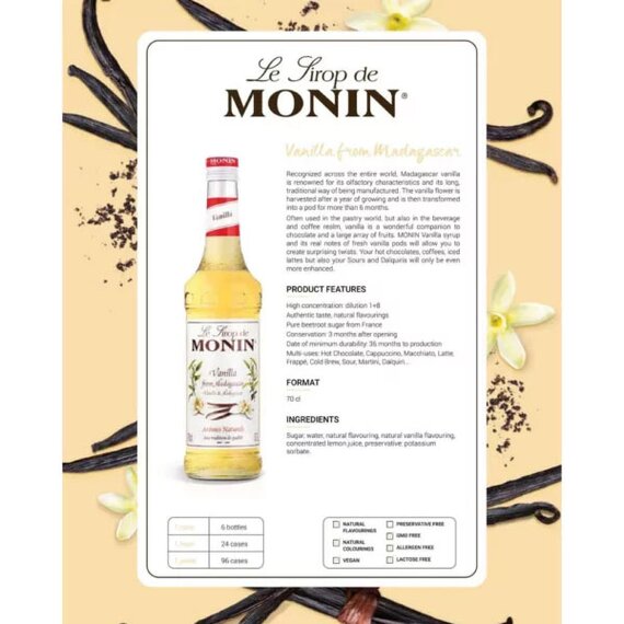 Сироп Monin Ваніль 1 л, зображення 4 Сироп Monin Ваніль 1 л, зображення 4