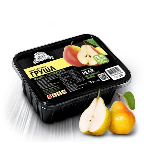 Заморожене пюре Fruity Land Груша 1 кг