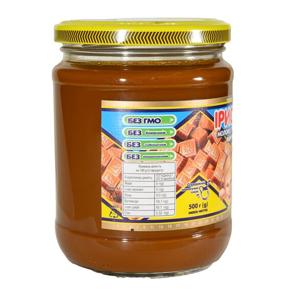 Молоко згущене варене нежирне Іриска 5% жиру 500 г, зображення 2 Молоко згущене варене нежирне Іриска 5% жиру 500 г, зображення 2